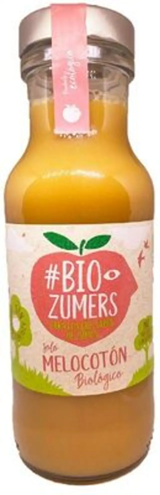 Biozumers Organic Peach juice front packaging