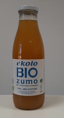 Zumo de melocotón y uva