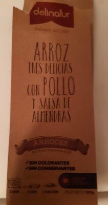 Arroz 3 delicias con pollo y salsa de almendras front packaging