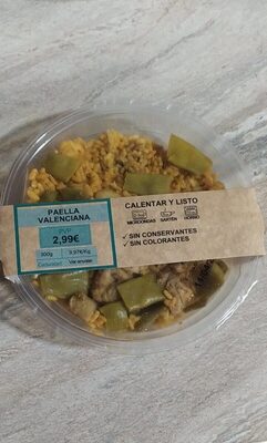 Paella valenciana plato preparado refrigerado