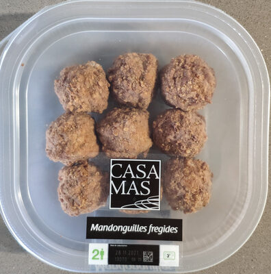 Mandonguilles fregides front packaging