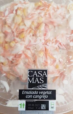Ensalada vegetal con cangrejo