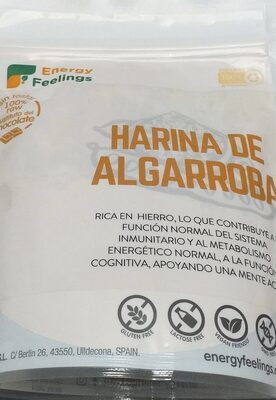 Harina de algarroba front packaging
