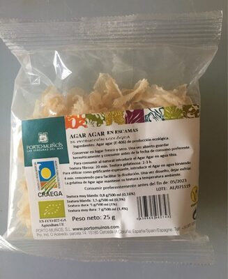 Agar Agar en escamas front packaging