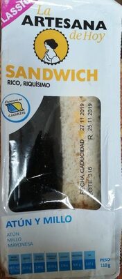 Sándwich atún y millo