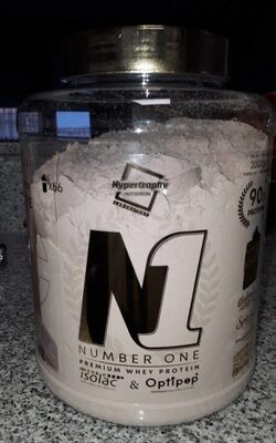 Premium whey protein front packaging