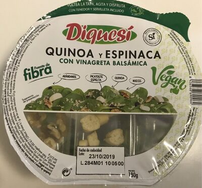 Ensalada de quinoa y espinaca