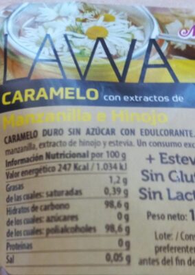 Caramelo manzanilla e hinojo