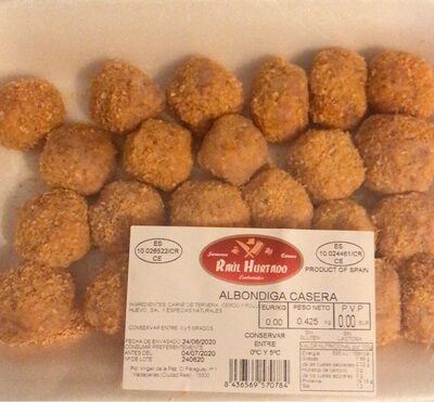 Albondiga Casera front packaging