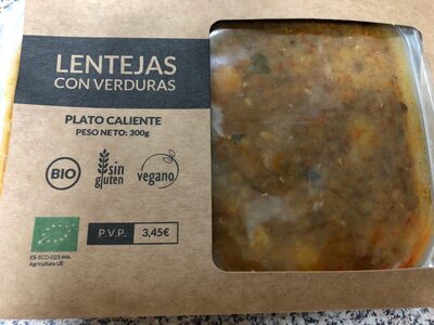 Lentejas con verduras front packaging