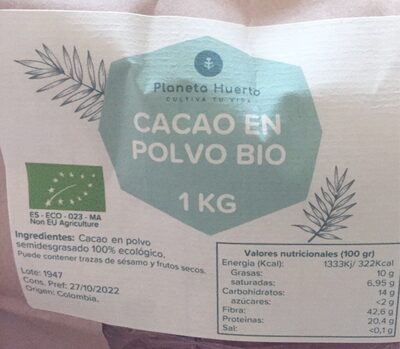 Cacao en polvo BIO