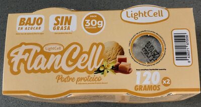 Flancell postre proteico front packaging