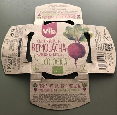 Crema natural de remolacha, zanahoria y tomate