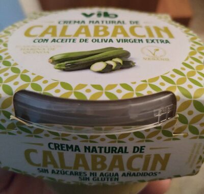 Crema natural de calabacín con aceite de oliva virgen extra front packaging