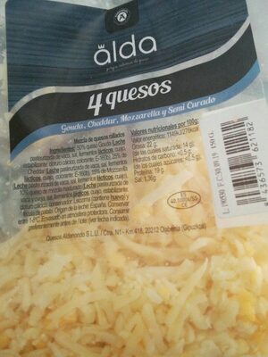 Alda 4 quesos front packaging