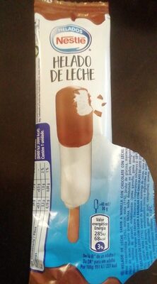 Helado de leche front packaging