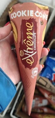 Extreme chocolate cookie cone