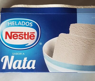 Helado nata front packaging