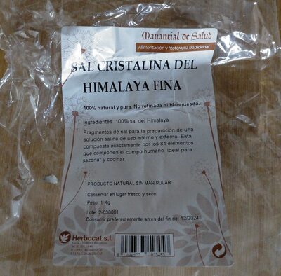 Sal cristalina del Himalaya fina