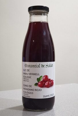 Zumo de arándano rojo ecológico