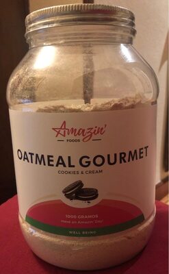 Oatmeal Gourmet cookies & cream front packaging