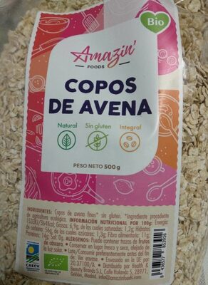 Copos de avena front packaging