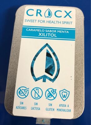 Caramelo sabor menta xilitol front packaging
