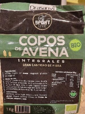 Copos de avena front packaging