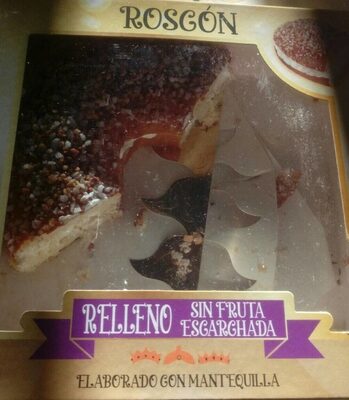 Roscón relleno sin fruta escarchada