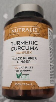 Turmeric complex. Black pepper ginger