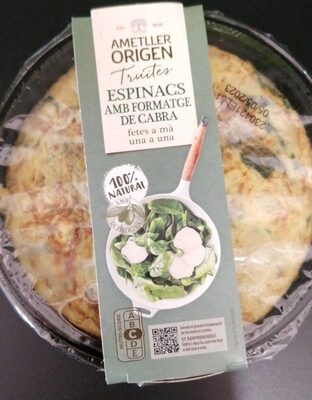 Tortilla espinacas con queso de cabra