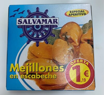 Mejillones en escabeche front packaging