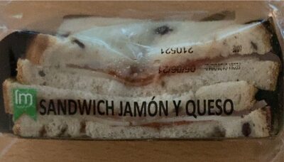 sandwich jamon y queso front packaging