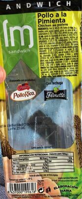 Sandwich Pollo a la pimienta