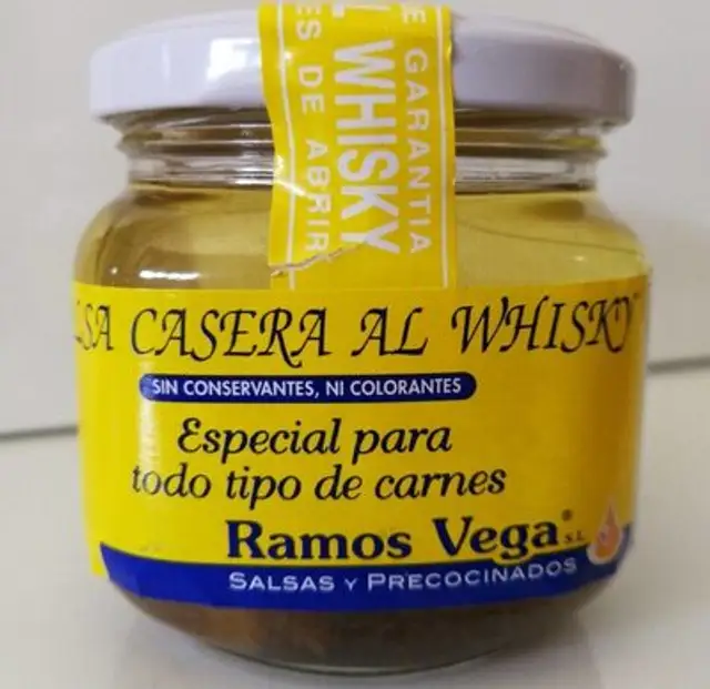 Salsa casera al whisky front packaging