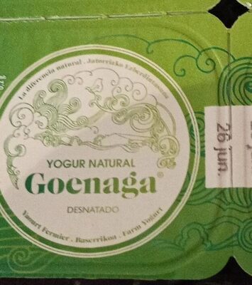 Yogur natural desnatado front packaging
