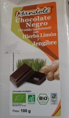 Chocolate Negro con hierba limón y jengibre