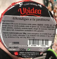 Albóndigas a la jardinera