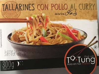 Tallarines con pollo al curry envase 300 g