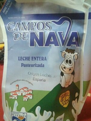 Leche entera pasteurizada front packaging