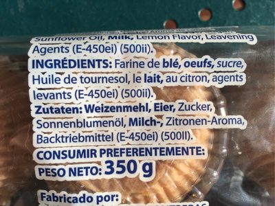 Magdalena Artesanas Largas Indivd. ingredients label