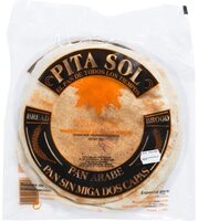 Pan árabe sin miga dos capas