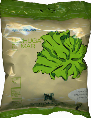 Algas lechuga de mar deshidratadas
