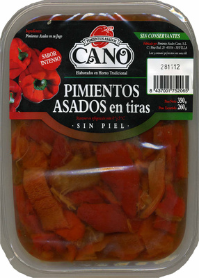Pimientos asados en tiras