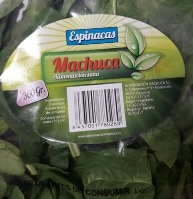 Espinacas front packaging