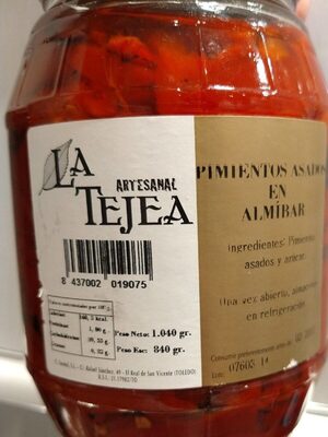 Pimientos Asados en Almíbar