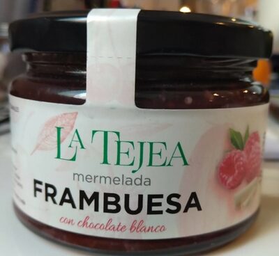 Mermelada de frambuesa con chocolate blanco