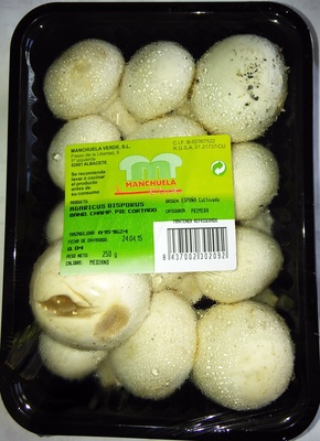 Champiñones enteros front packaging