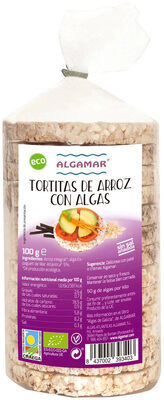 Tortitas de arroz con algas front packaging