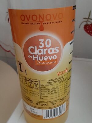 Claras de huevo pasteurizado